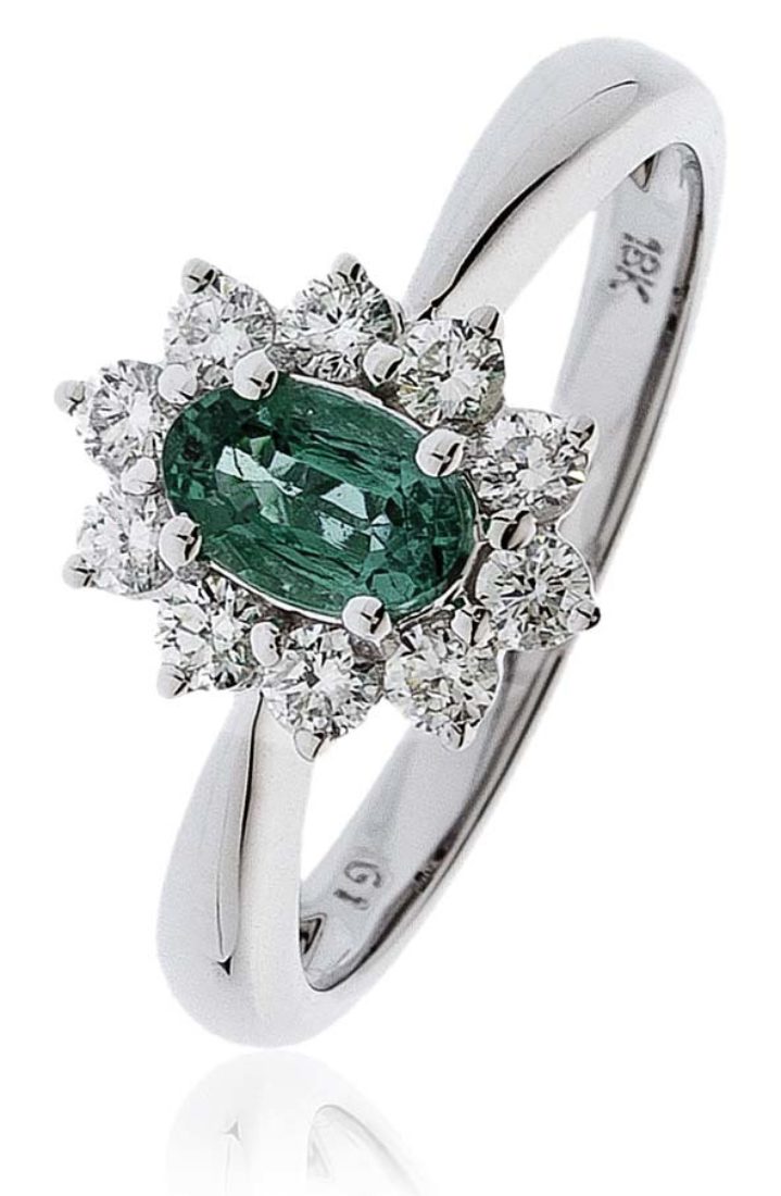 Bjr0248 Em 0 75 Cts 18 Ct Centre 0 45 Ct
