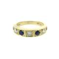 Sapphire diamond ring