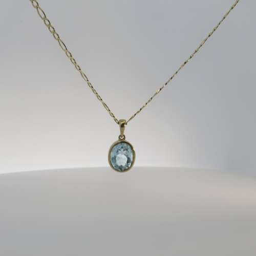 Vintage Blue Topaz Necklace