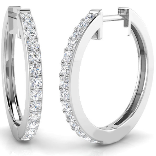 Diamond Hoop Earrings