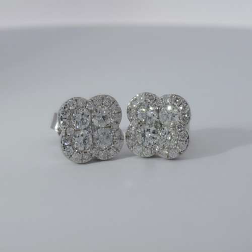 Diamond Clover Earrings