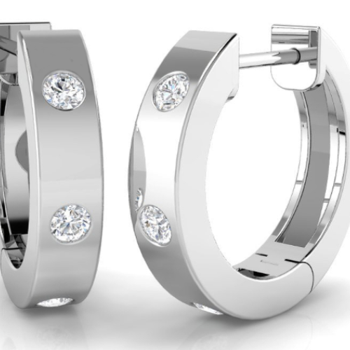 Diamond Hoop Earrings