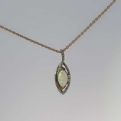 Opal & Diamond Necklace