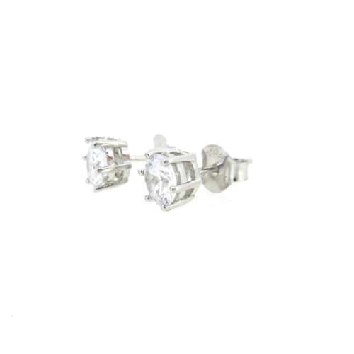 Sterling silver and CZ studs.