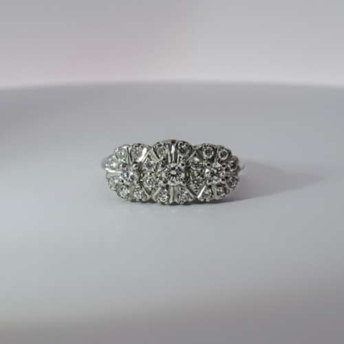 Diamond Daisy Cluster Ring