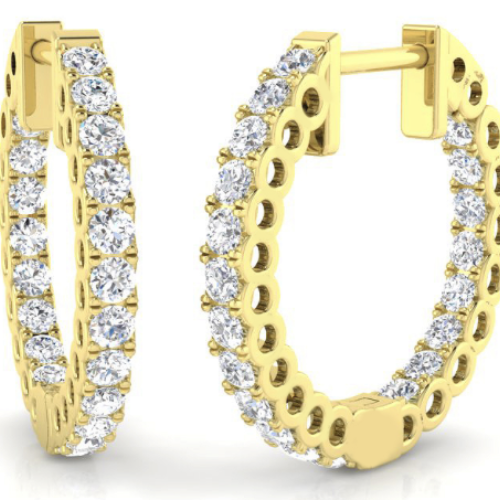 Diamond Hoop Earrings