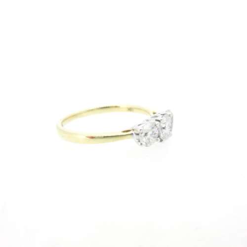 18ct gold and diamond trilogy ring.