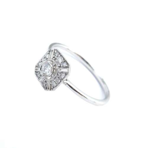 Antique Style Diamond Cluster Ring 