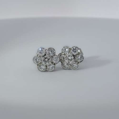 Diamond Cluster Earrings