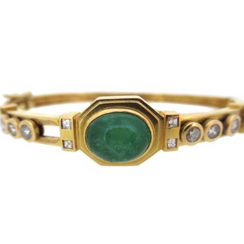 Vintage Emerald Bangle