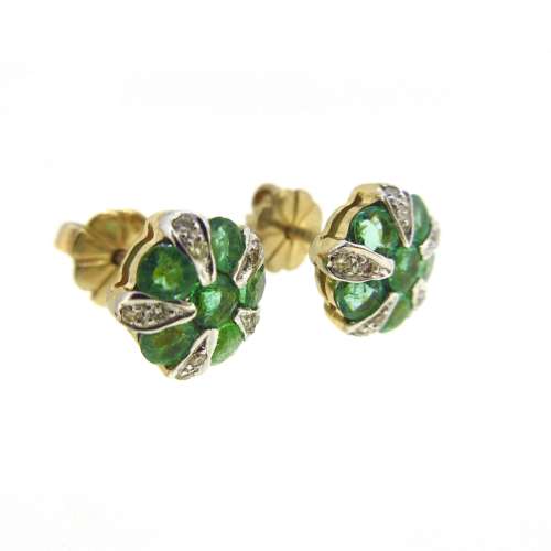 Emerald & Diamond earrings
