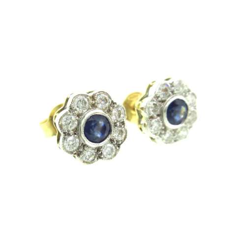 Sapphire & Dimond Earrings