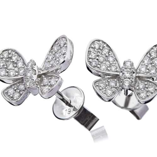 Diamond Butterfly Earrings