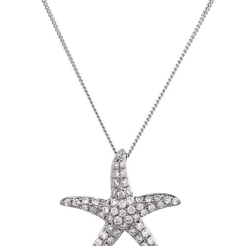 Diamond Star-fish Necklace
