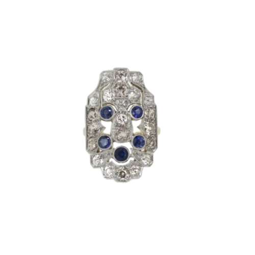 Vintage Sapphire & Diamond Ring