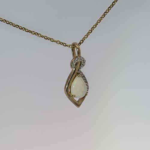 Opal & Diamond Necklace