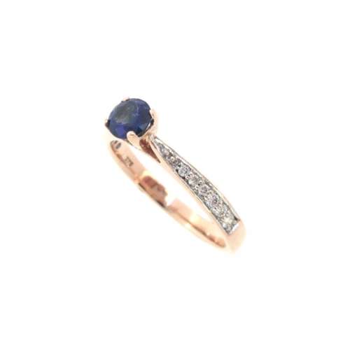 Rose Gold Sapphire & Diamond Ring