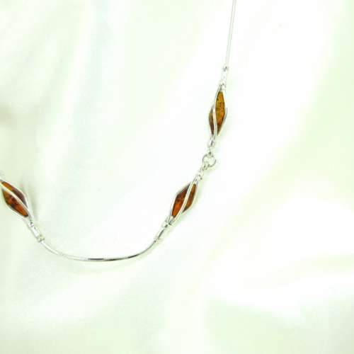 Amber & Silver Necklace