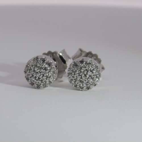 Silver Cluster Earrings