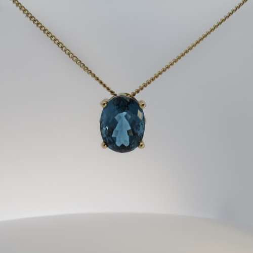 Vintage Blue Topaz Necklace