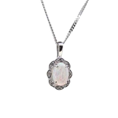 Opal & Diamond Necklace