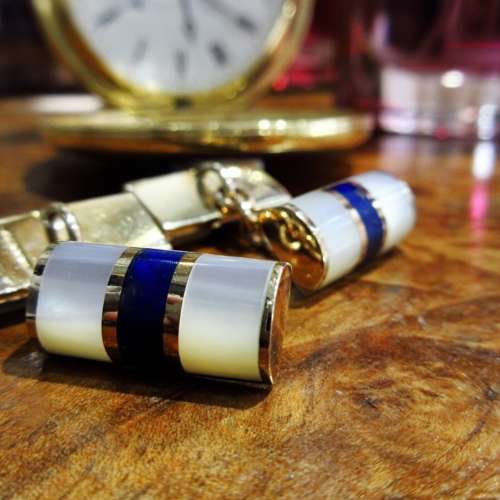 Gold & Lapis Cufflinks