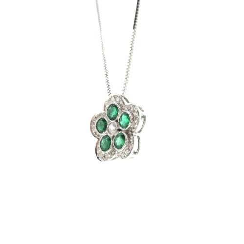 Emerald & Diamond Necklace