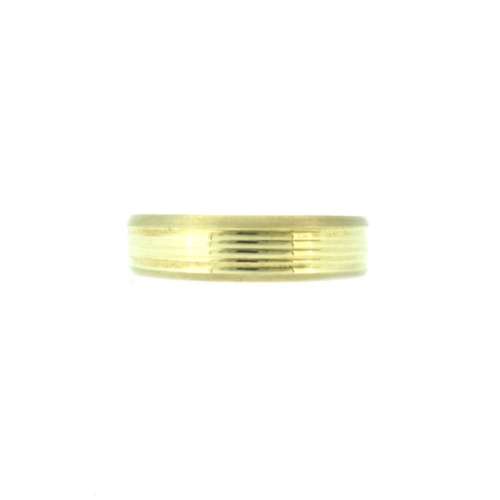 Gents Patterned Gold Band