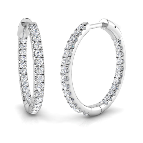 Diamond Hoop Earrings