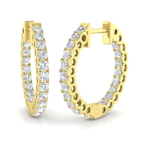 Diamond Hoop Earrings